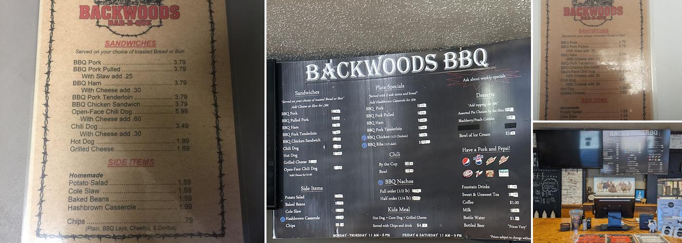 Backwoods BBQ Menu