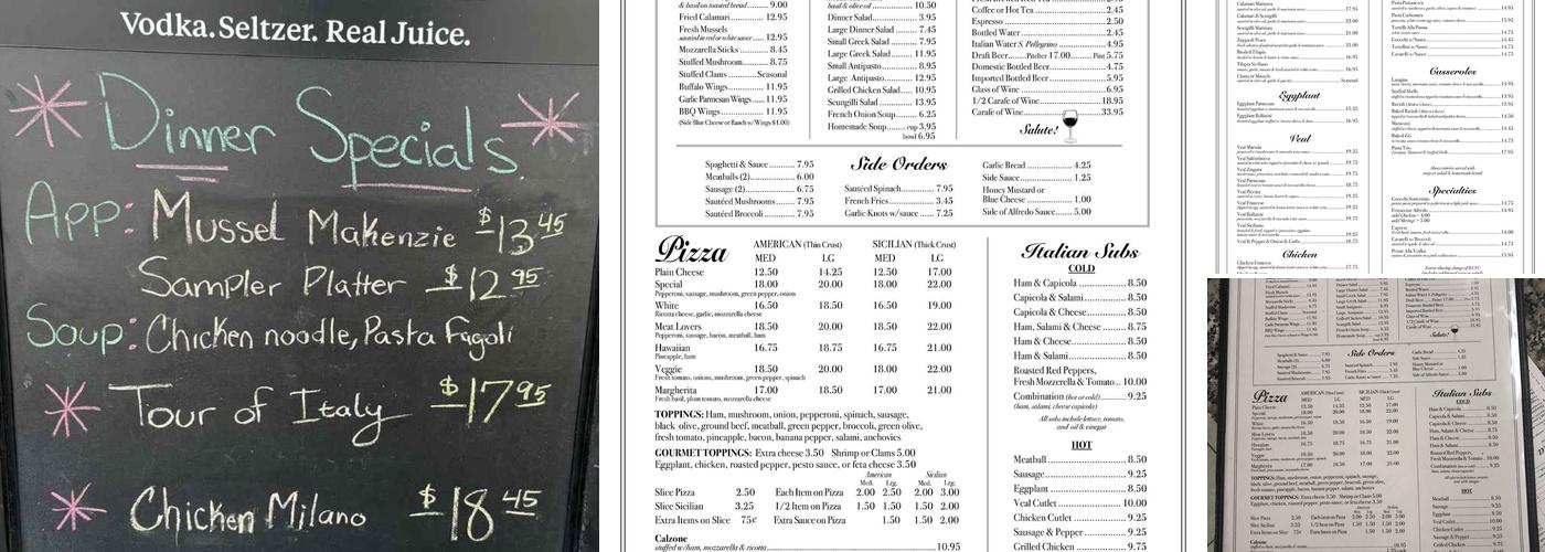 Leo & Joe's New Jersey Pizza and Restaurant Menu