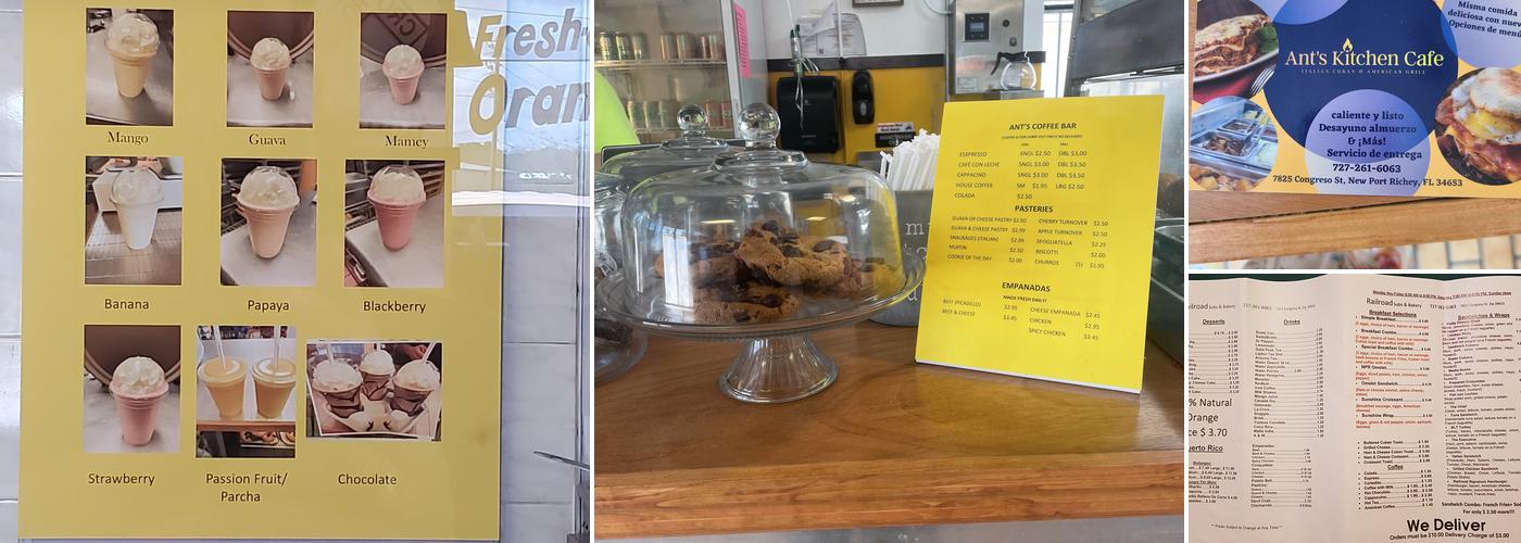 Ant's Kitchen Cafe Menu