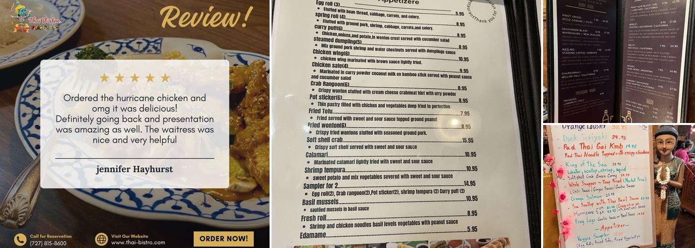 Thai Bistro Menu