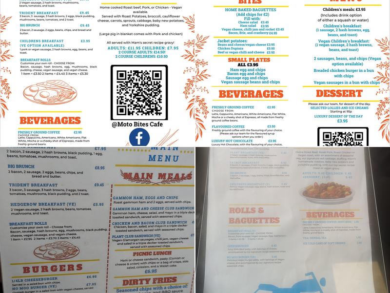 MOTO BITES CAFE Menu