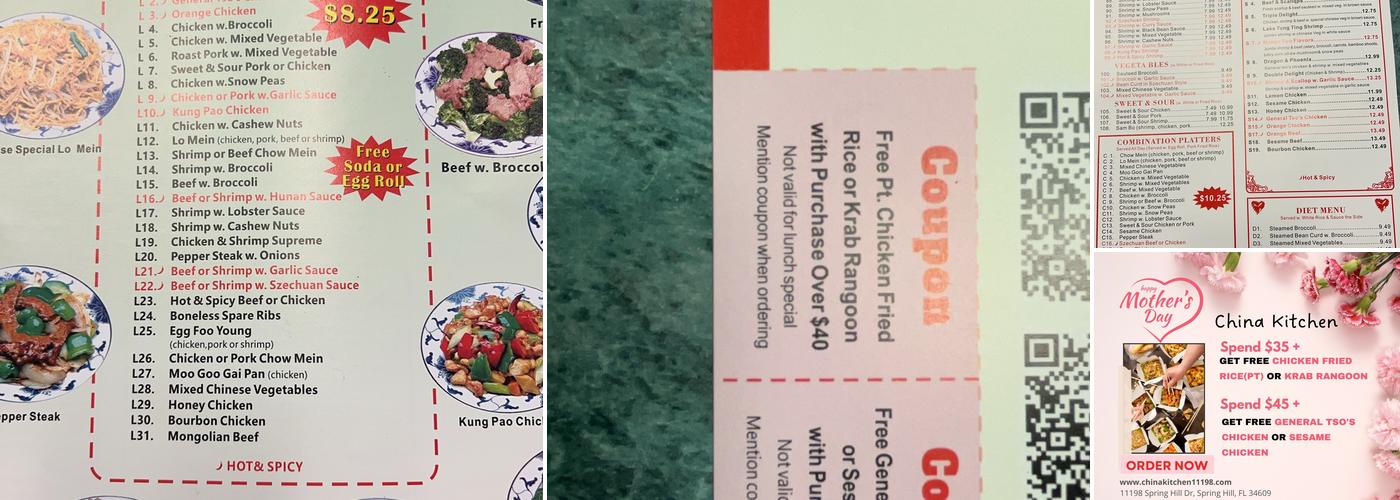 China Kitchen Menu
