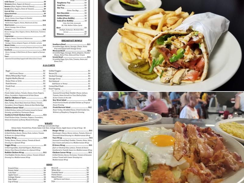 Pam's Country Restaurant Menu