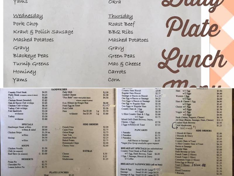 Kountry Cafe Menu