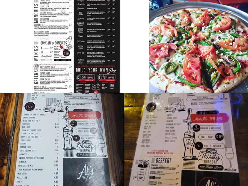 Al's Pizza Shop Menu