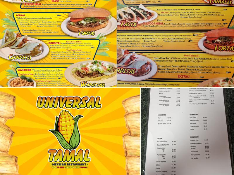 Universal Tamal Menu