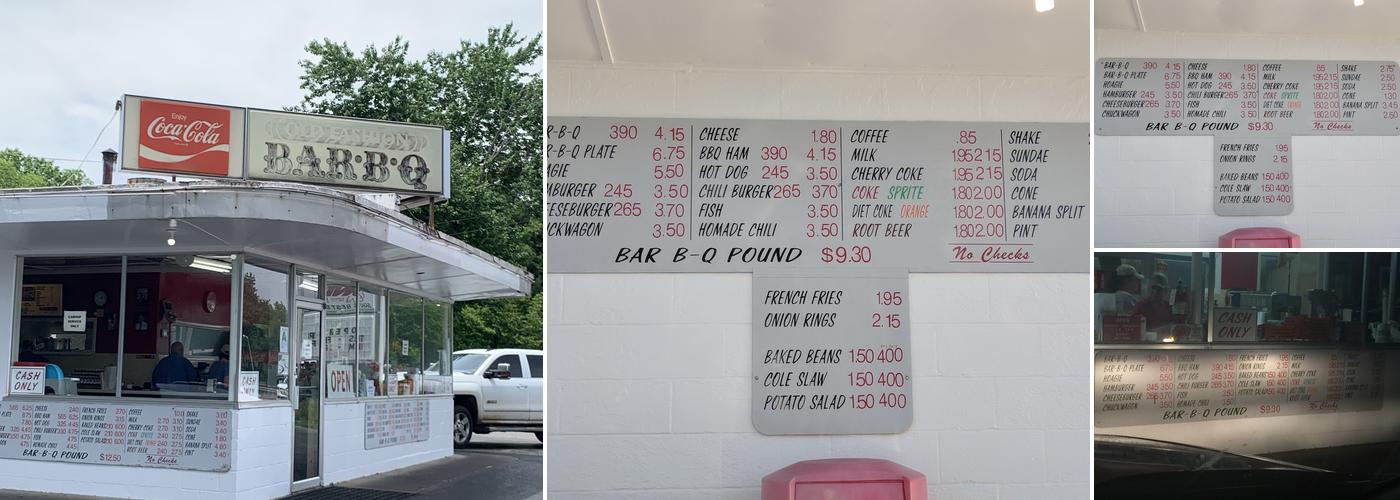 Harned's Drive In Menu