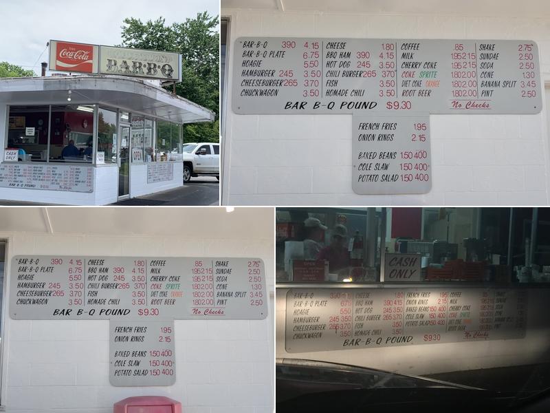 Harned's Drive In Menu