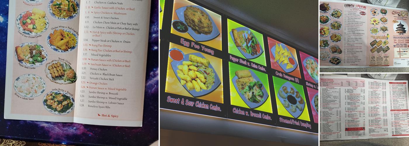 China King Menu