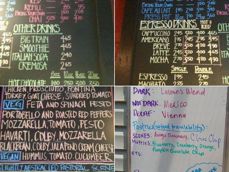 Day's Espresso & Coffee Menu