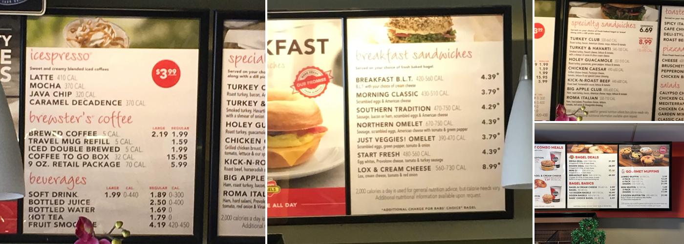 Big Apple Bagels Menu