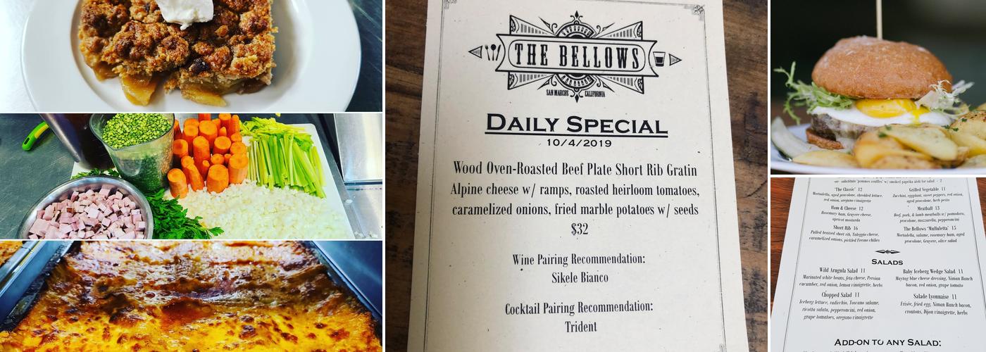 The Bellows Menu