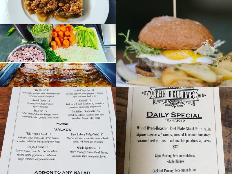 The Bellows Menu