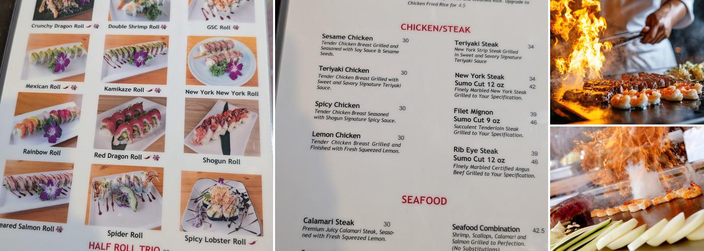 Shogun Restaurant Menu