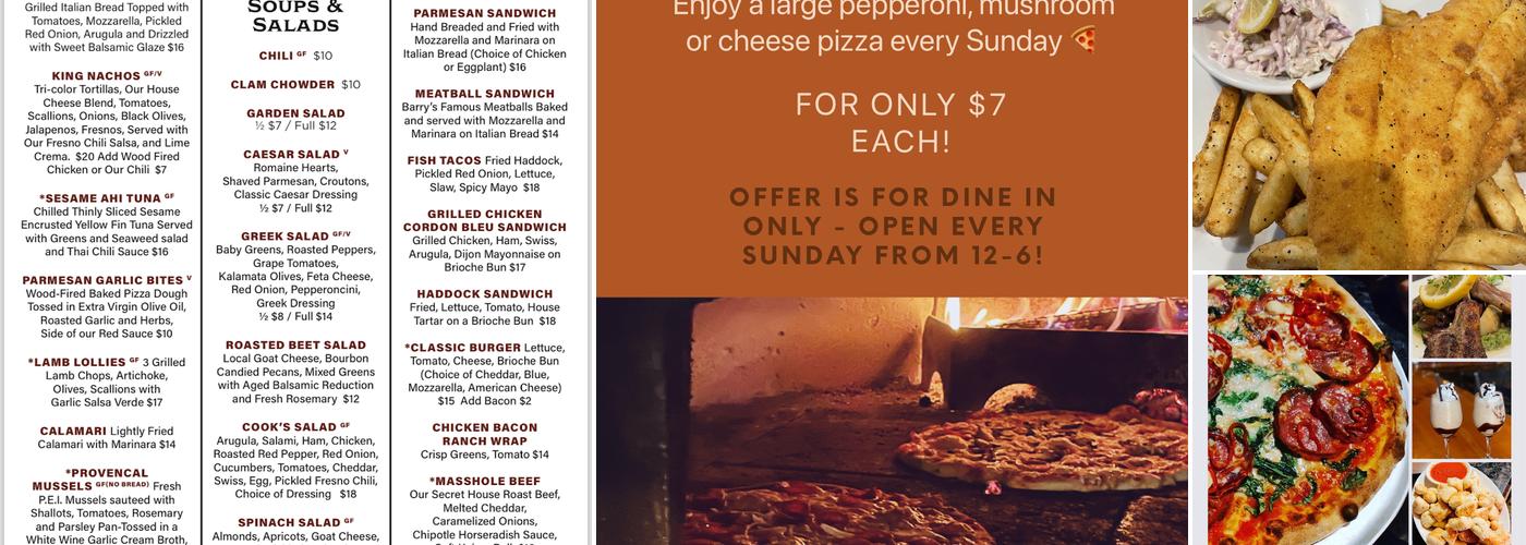 Nolans Brick Oven Bistro Menu