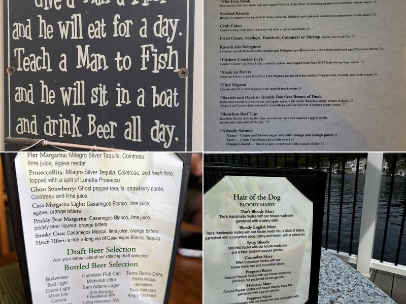 Shibley's at the Pier Menu