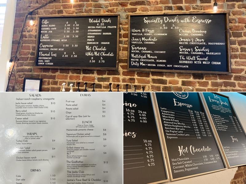 Jack's Java Urban Cafe Menu