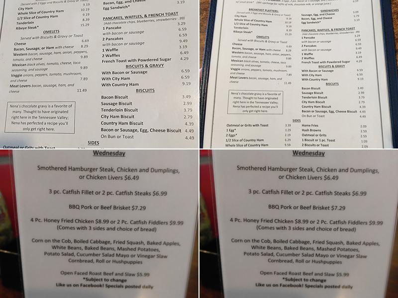 Take Me Back Cafe Menu