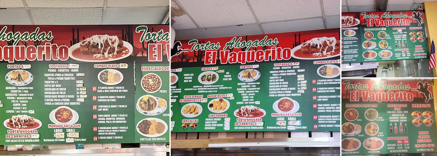 El Vaquerito Restaurant Menu