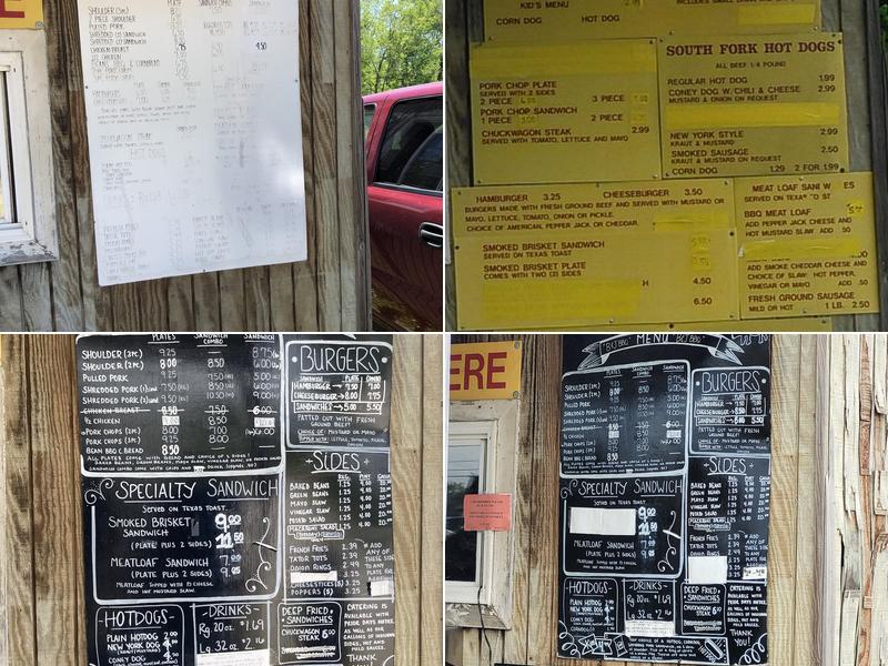 South Fork BBQ Menu