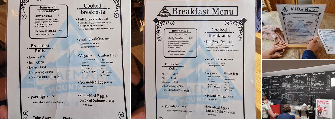 The Bothy Braemar Menu