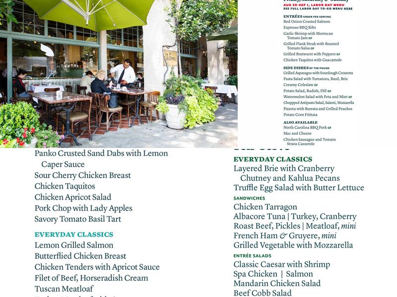 Julienne Fine Foods And Celebrations Menu