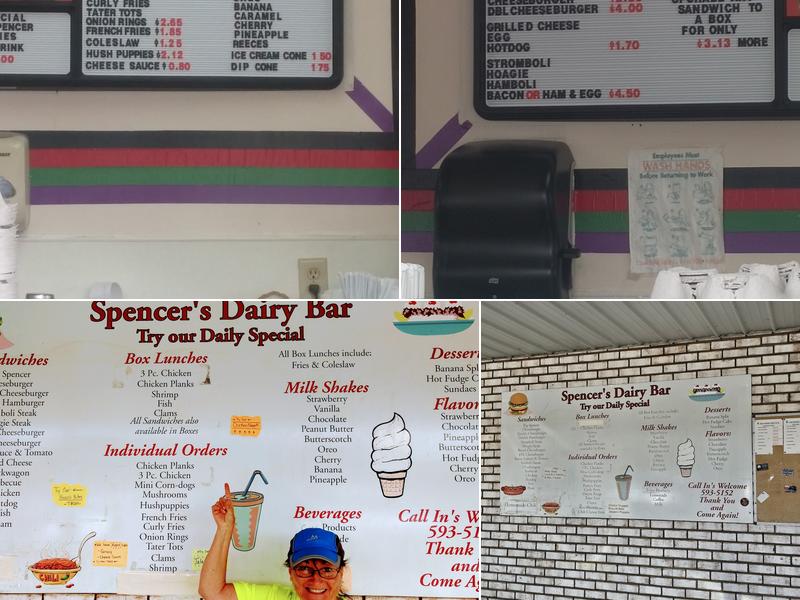 Spencer's Dairy Bar Menu