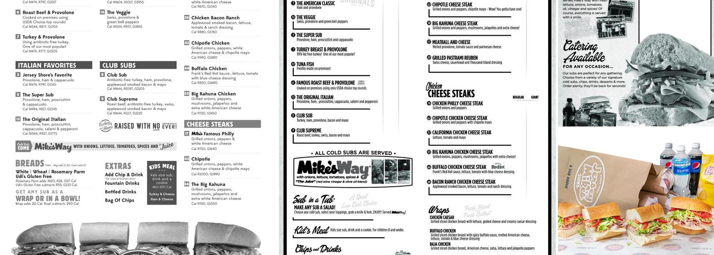 Jersey Mike's Menu
