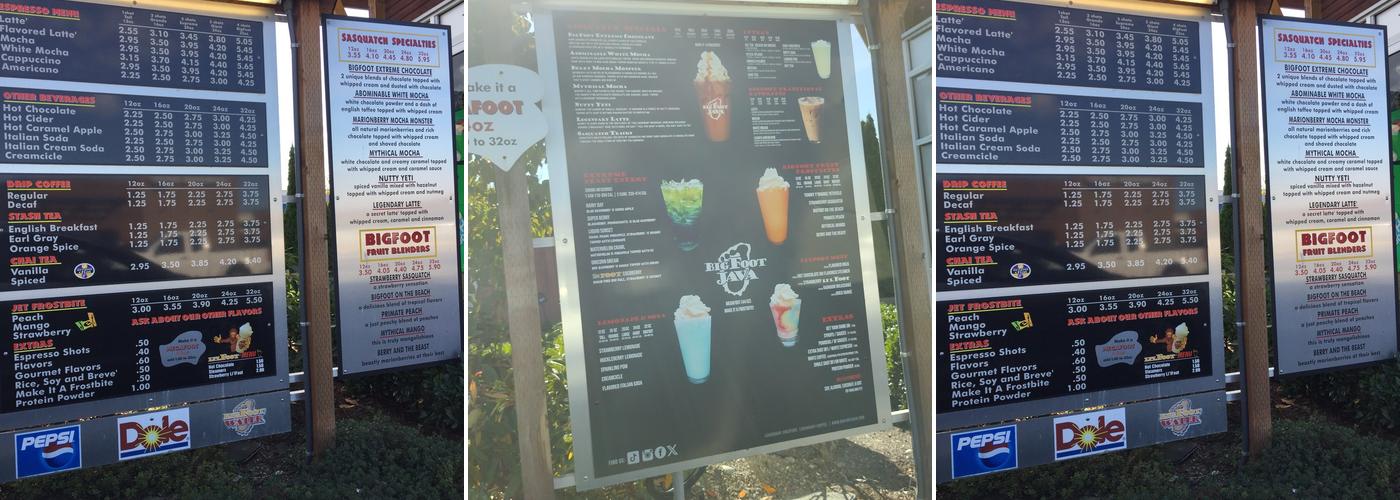 BigFoot Java Menu