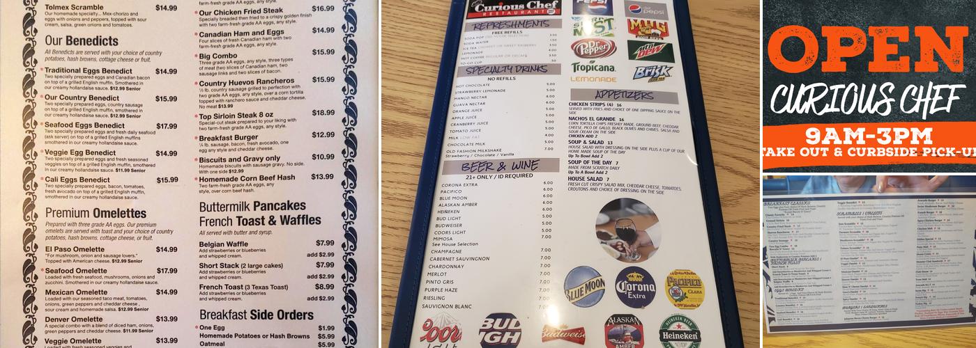 The Curious Chef Menu