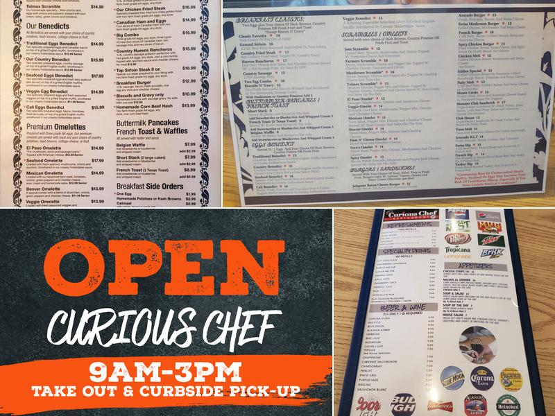 The Curious Chef Menu