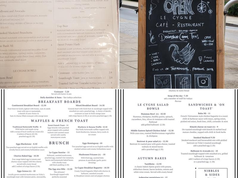 Le Cygne Menu