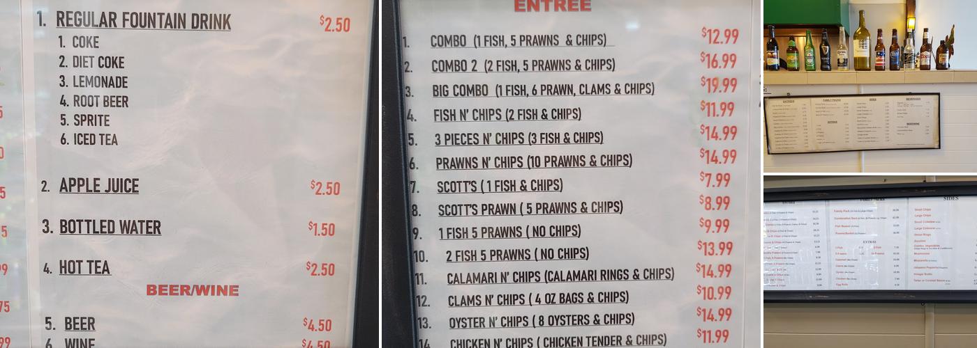 Louise's Fish & Chips Menu