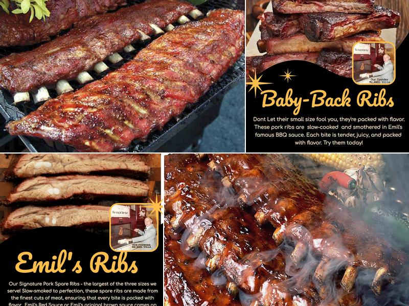 Emil Villa's Hickory Pit Menu