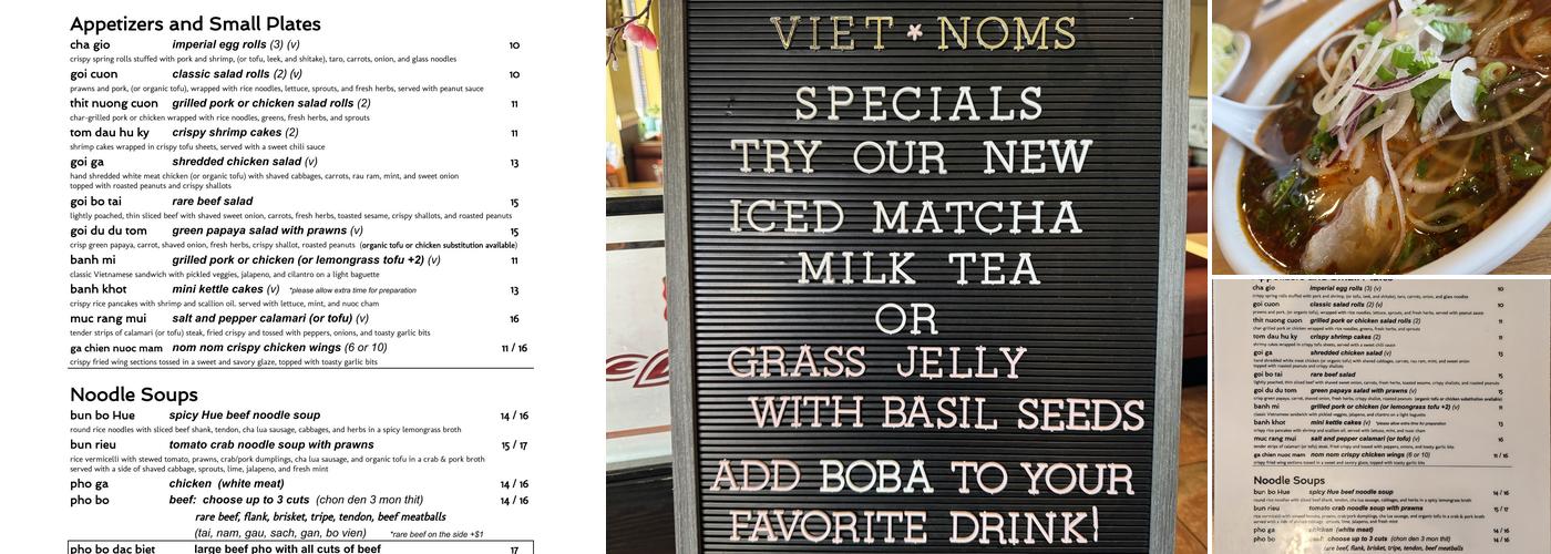 Viet Noms - Vietnamese Restaurant Menu