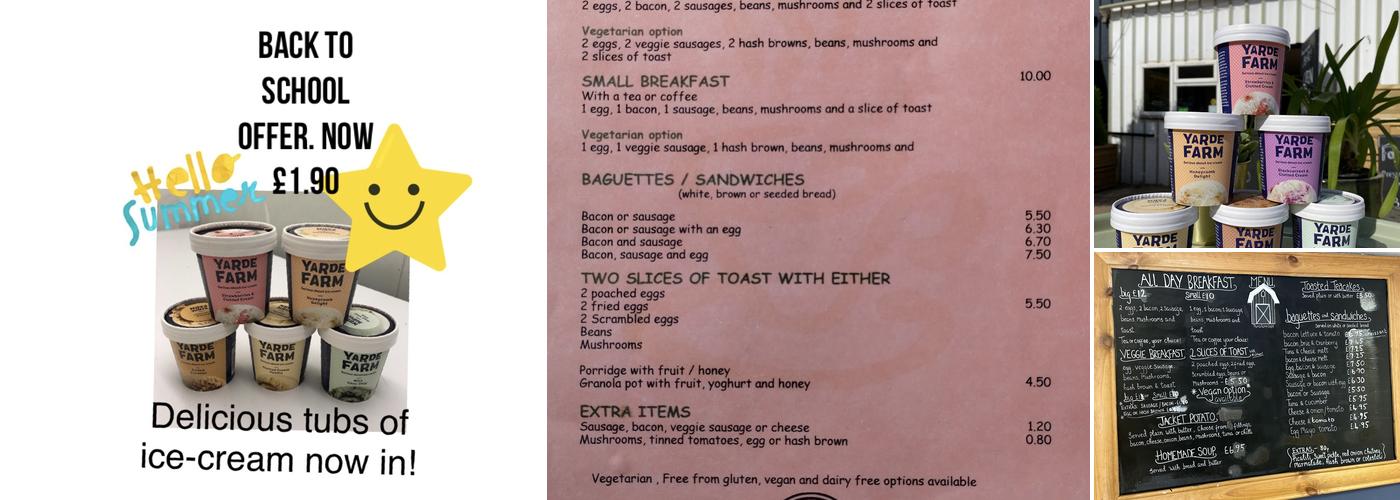 Parr's Farm Cafe Menu