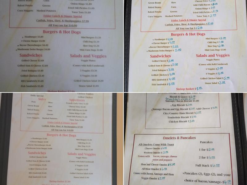 Ben's Place Menu