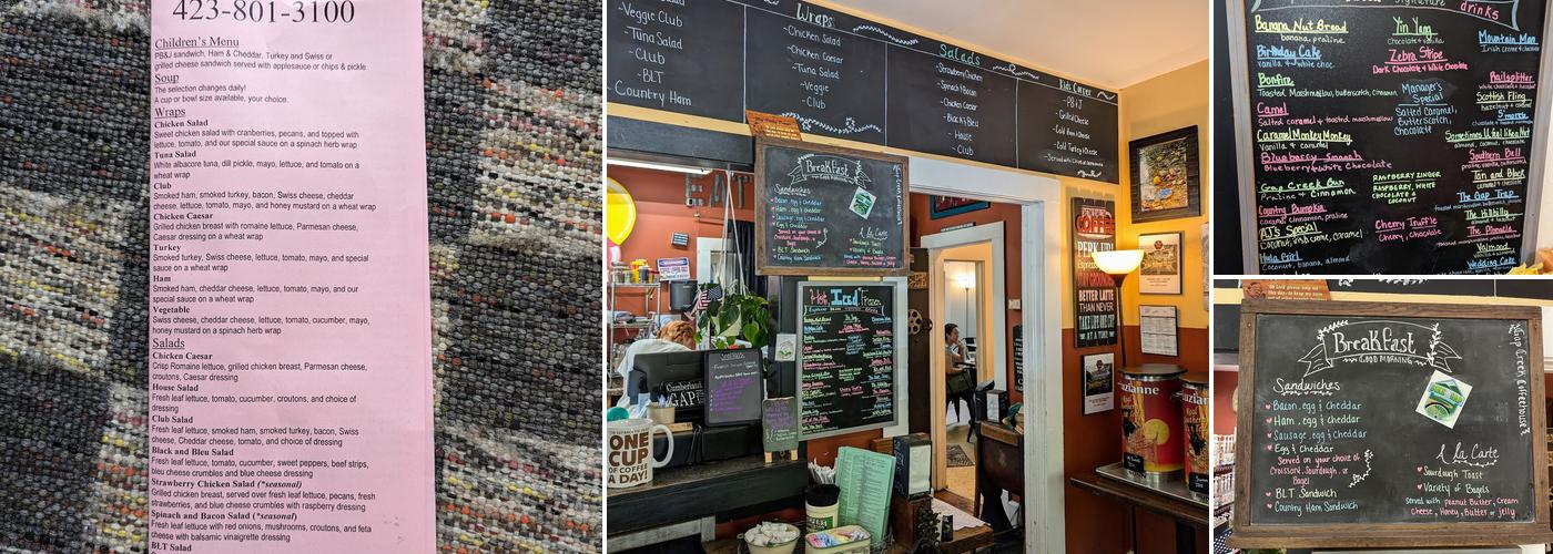 Gap Creek Coffee House Menu