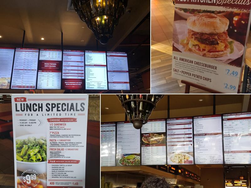 STONEFIRE Grill Menu