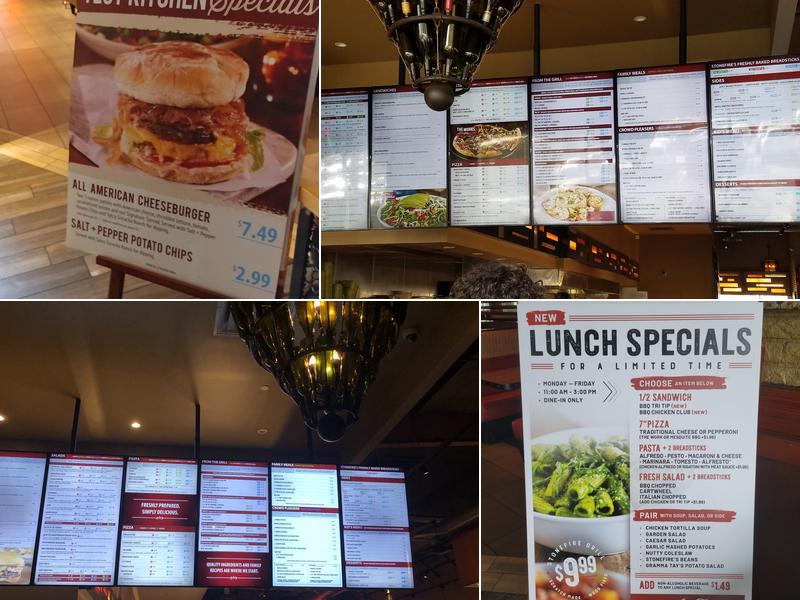 STONEFIRE Grill Menu
