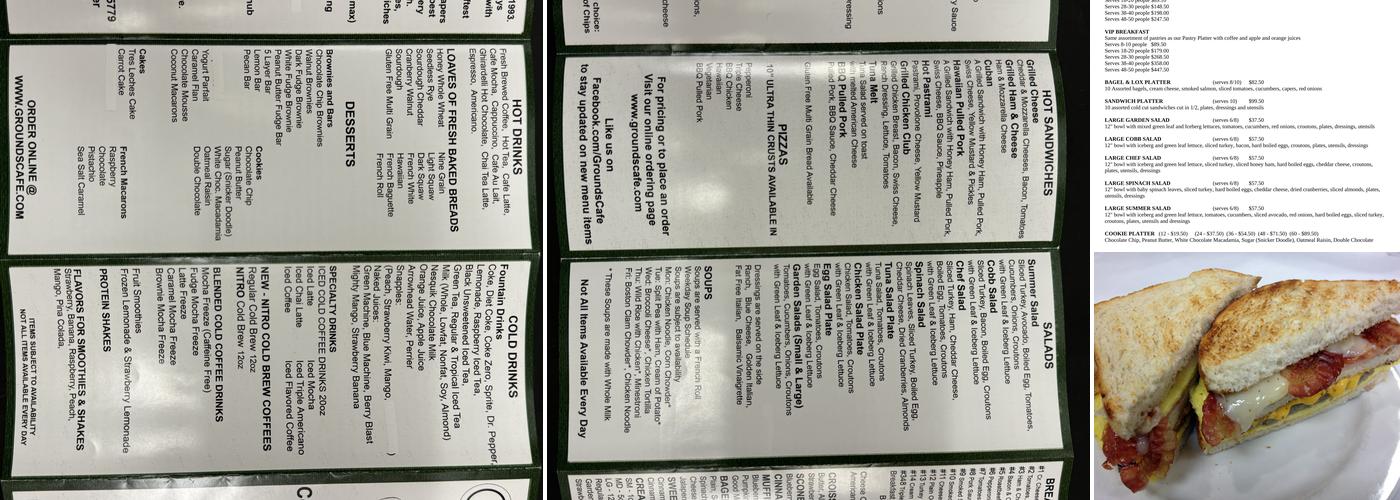 Grounds Bakery & Cafe Menu