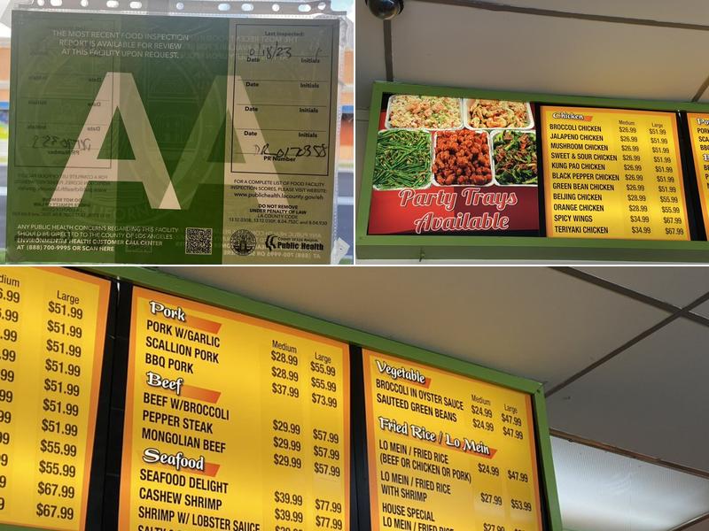 Chinatown Express Menu