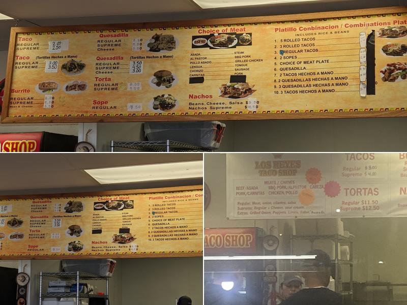 Los Reyes Taco Shop Menu