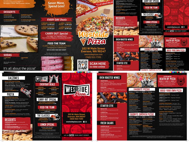 Westside Pizza Menu