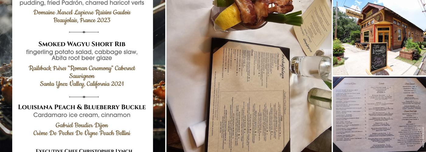 Atchafalaya Menu