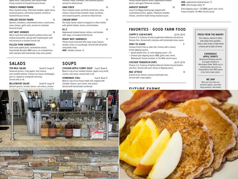 Bellewood Ten Mile Cafe Menu
