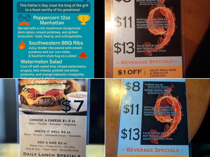 Steakhouse 9 Bistro & Lounge Menu