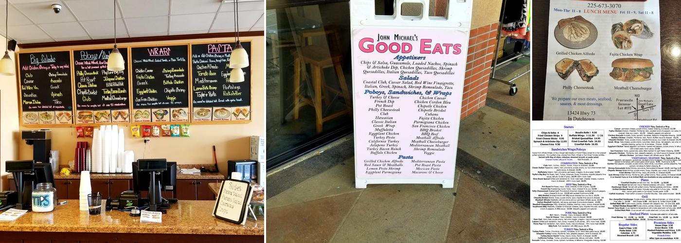 John Michael's Good Eats Menu