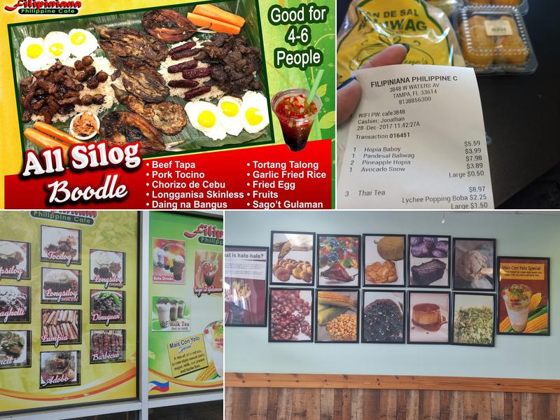 Filipiniana Philippine Café Menu
