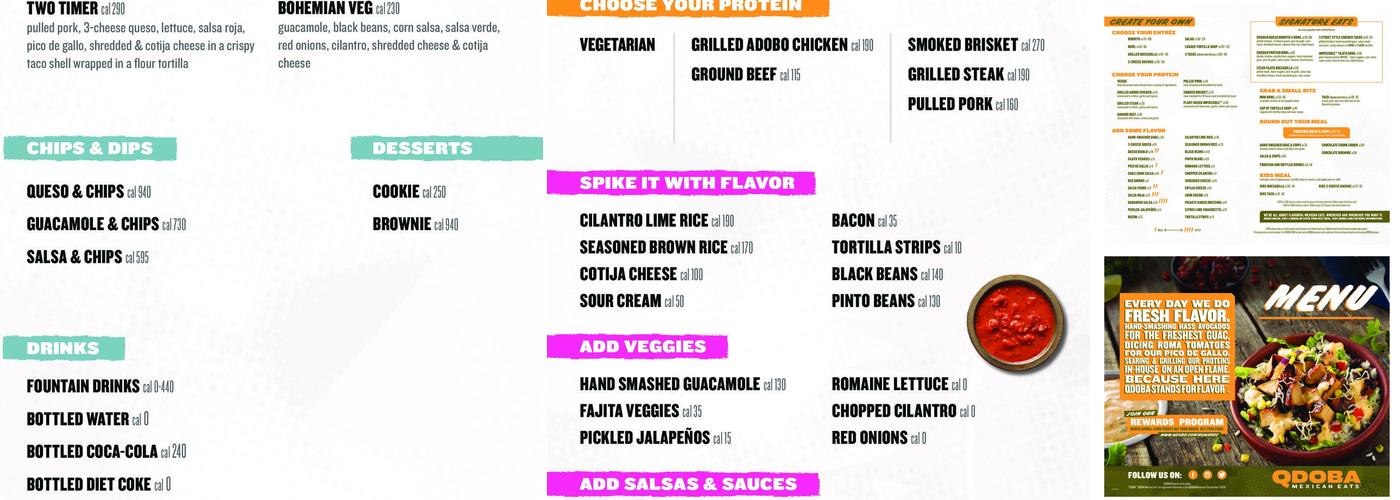 QDOBA Mexican Eats Menu